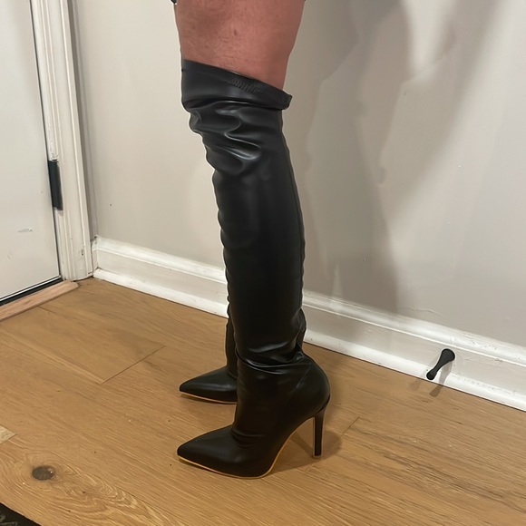 Pre-black Friday sale black thigh high leather boots - Picture 9 of 9